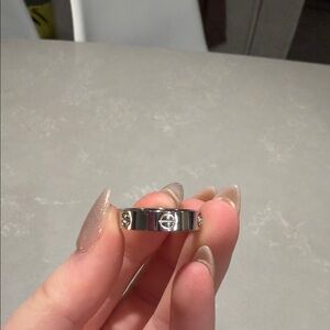 Silver Ring with Gem Accents